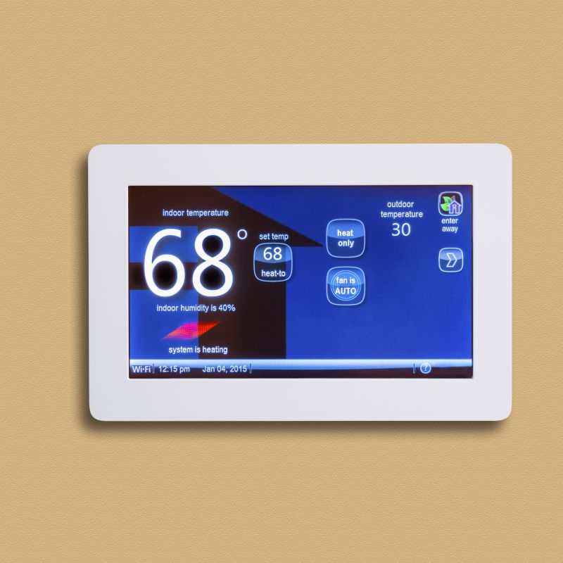 programable electronic thermostat isolated